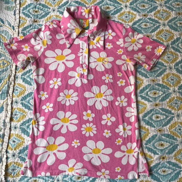Big Bud Press Pink Lazy Daisy Polo - Picture 3 of 5